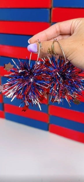 Americana Tinsel Earrings