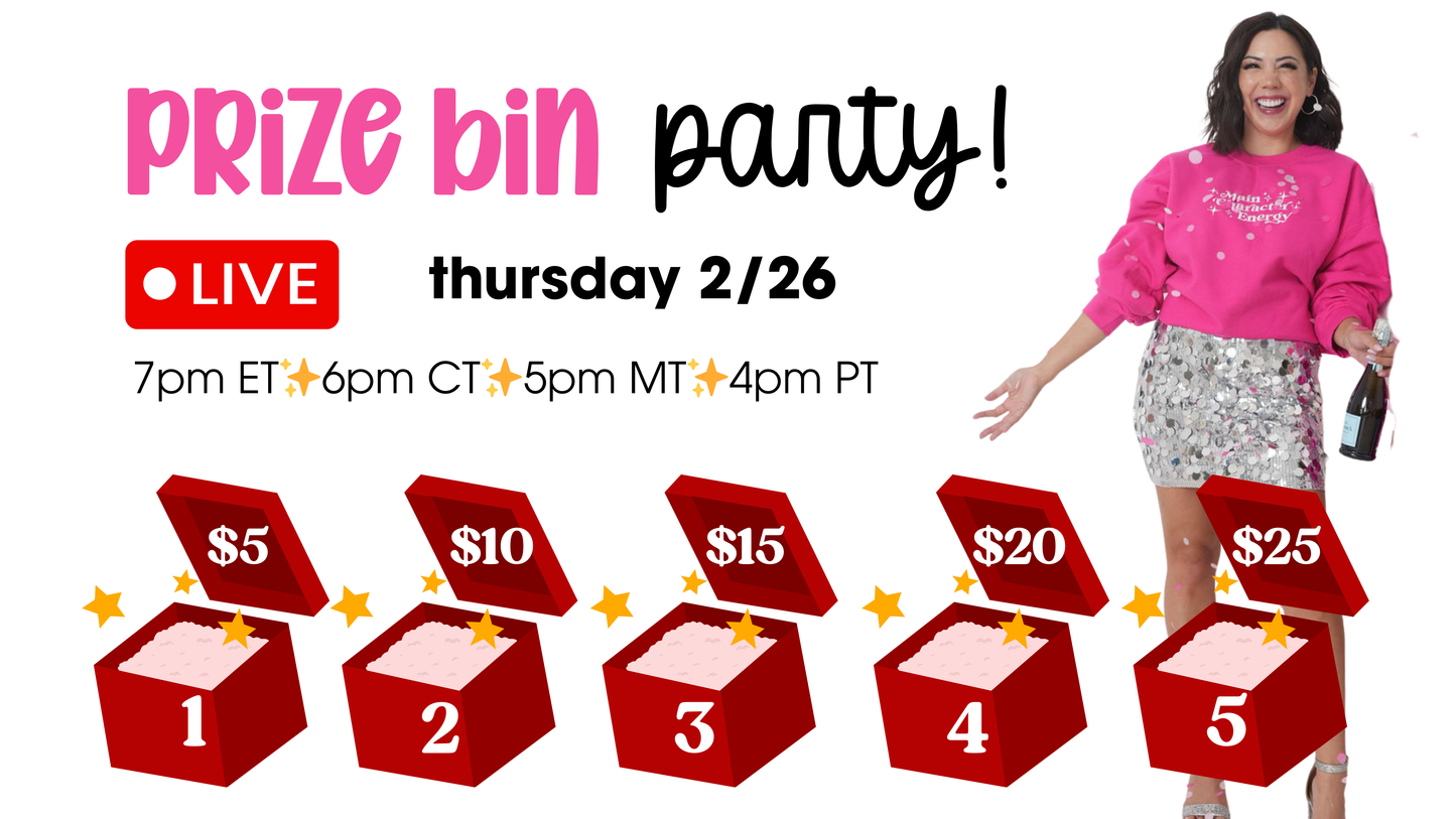 Prize Bin Live Sale