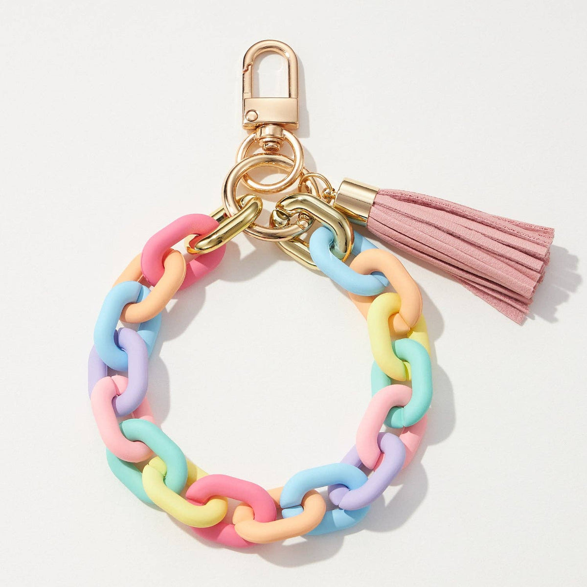 Acrylic Chain Tassel Keychain Bracelet | Wristlet Key Ring