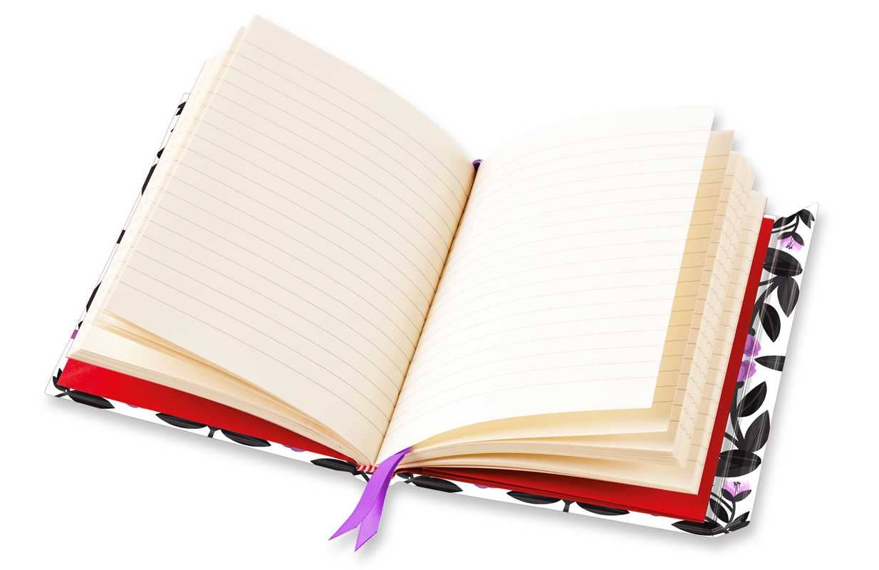 Purple Floral Blank Foiled Notebook / Journal (Magnetic Close)