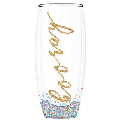 Double-Wall Confetti Champagne Glass - Hooray