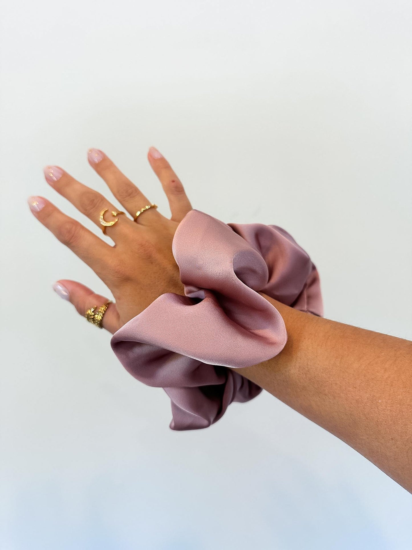 Satin Oversized Scrunchie Set (Cool Tones)