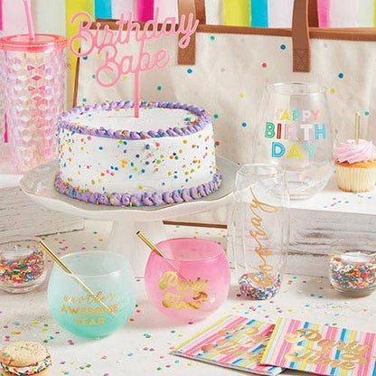 Double-Wall Confetti Champagne Glass - Hooray