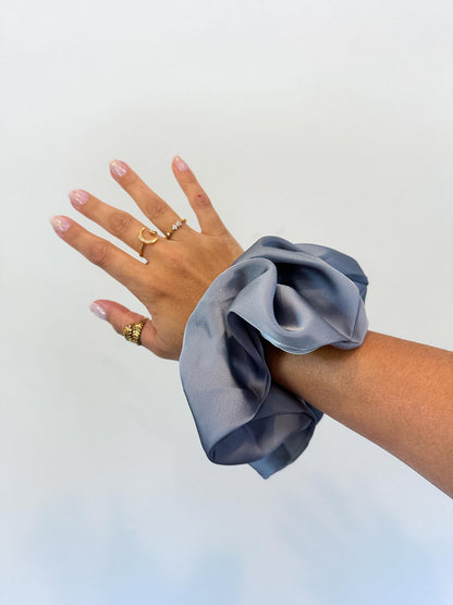 Satin Oversized Scrunchie Set (Cool Tones)