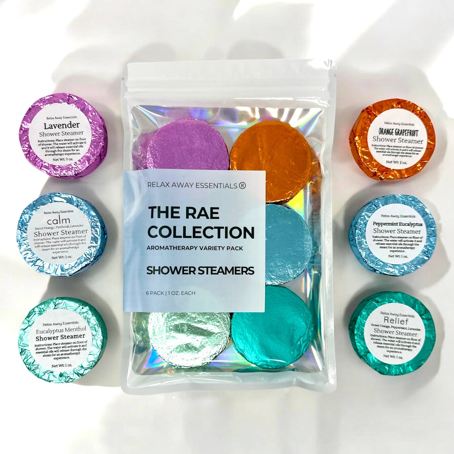 Variety Pack Shower Steamers 6 Pack - The RAE Collection