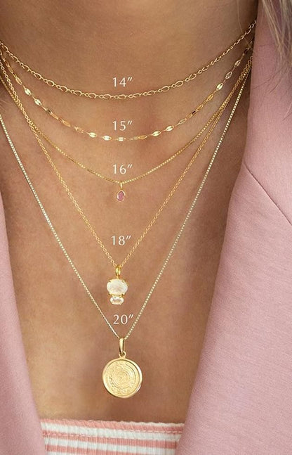 18K Gold Stainless Steel Herringbone Chain Necklace