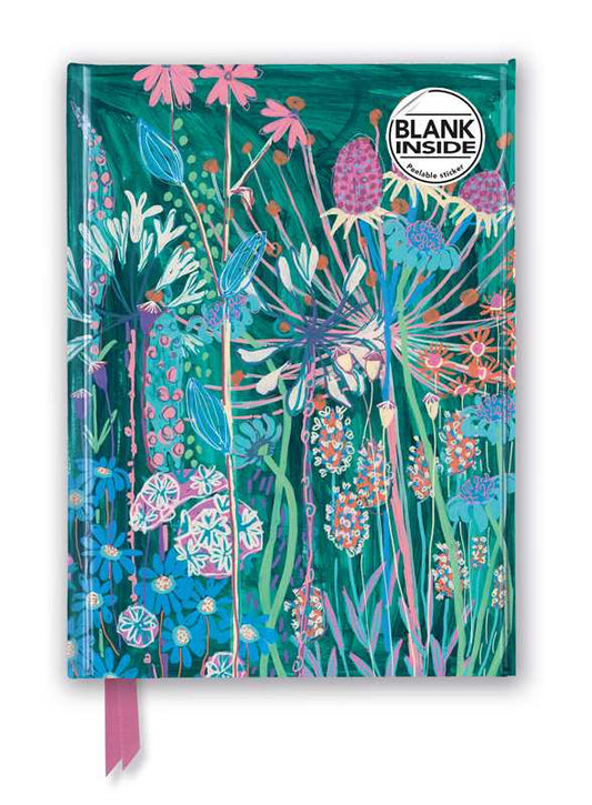 Teal Wildflower Blank Foiled Notebook / Journal
