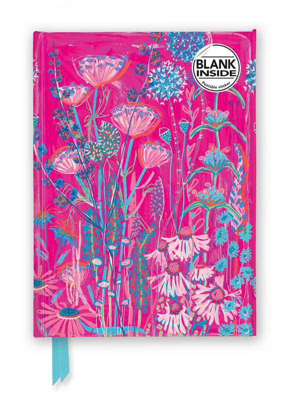 Pink Wildflower Blank Foiled Notebook / Journal