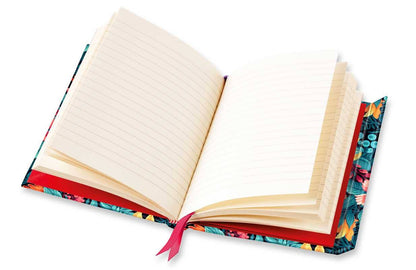 Teal Floral Blank Foiled Notebook / Journal (Magnetic Close)