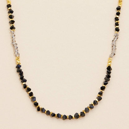 Black Glass Bead Necklace