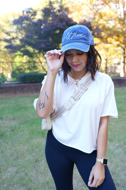 Let Them Vintage Embroidered Dad Hat