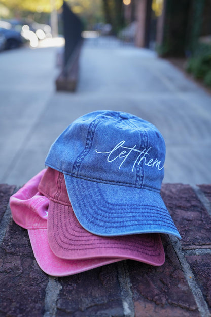 Let Them Vintage Embroidered Dad Hat