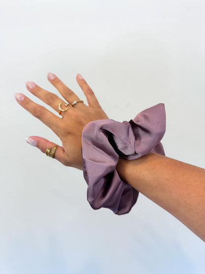 Satin Oversized Scrunchie Set (Cool Tones)