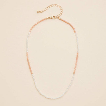 Neutral Glass Beaded Necklace