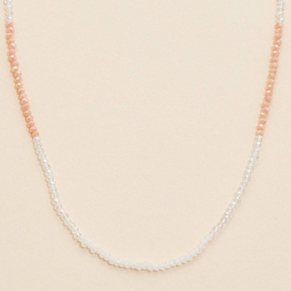 Neutral Glass Beaded Necklace