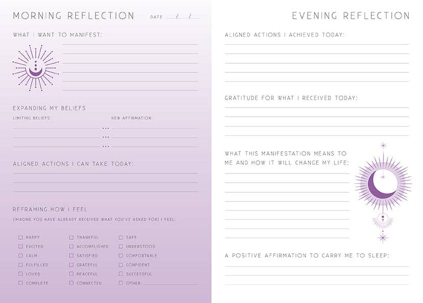 MANIFESTING: 90 Day Daily Reflection Journal