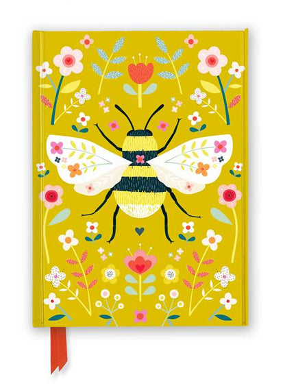 Wildflower Bee Blank Foiled Notebook / Journal (Magnetic Close)