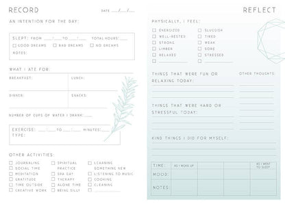 SELF-CARE: 90-Day Daily Reflection Journal