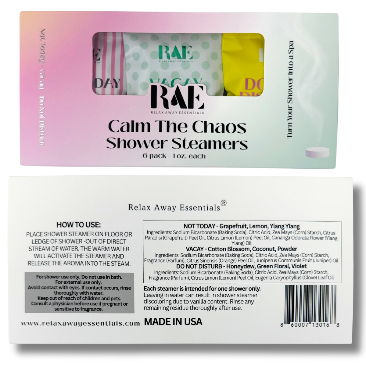 Calm The Chaos 6 Pack Shower Steamers