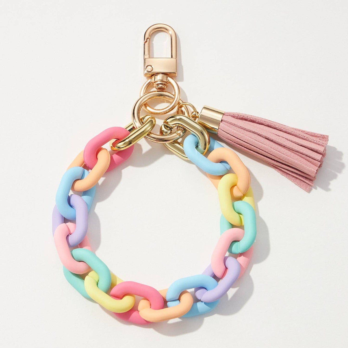 Acrylic Chain Tassel Keychain Bracelet | Wristlet Key Ring