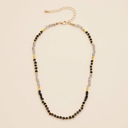 Black Glass Bead Necklace
